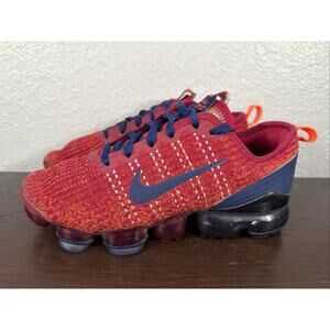 Big Boys Nike Air VaporMax Flyknit 3 Kids Sneakers Shoes Noble Red Blue Size 5.5